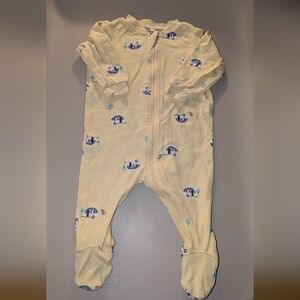 Pekkle - 6 M / Camping Camper Moon - Cozy Cream Baby One Piece Prints